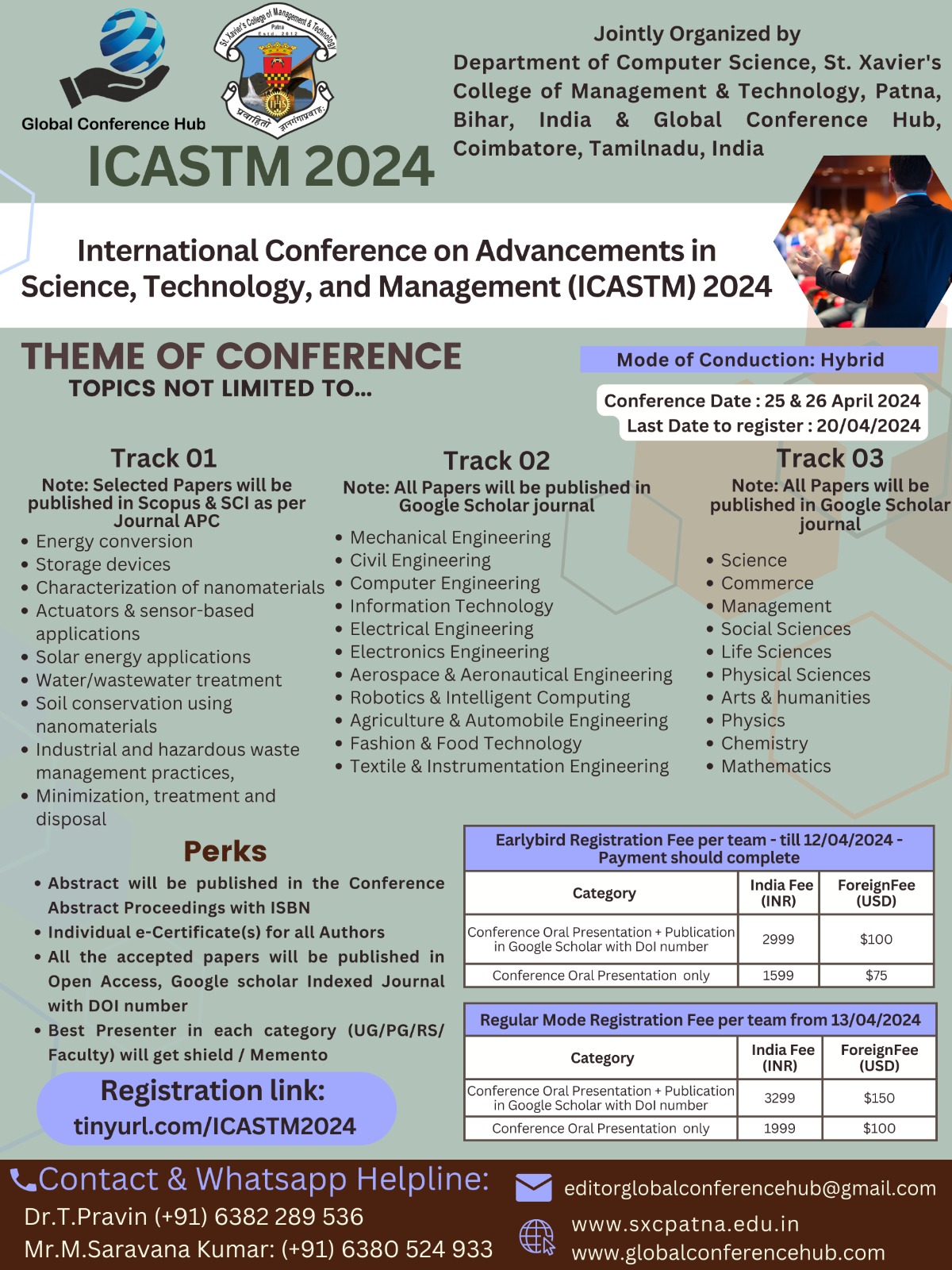 International Conference on Advancements in Science, Technology and Management ICASTM - 2024